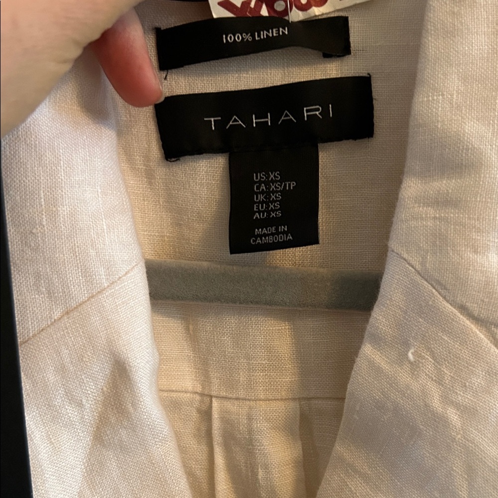 Tahari Ivory 100% linen Dress